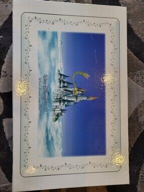 Disney White Teal Logo Decorative Plate